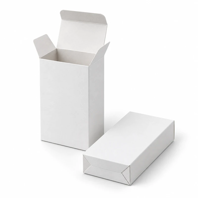 White folding carton and paper box