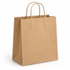 Kraft paper shopping bag with twisted paper handles